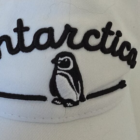 ANTARCTICA Penguin Cotton Hat White Navy Princess Cruise - Picture 2 of 5